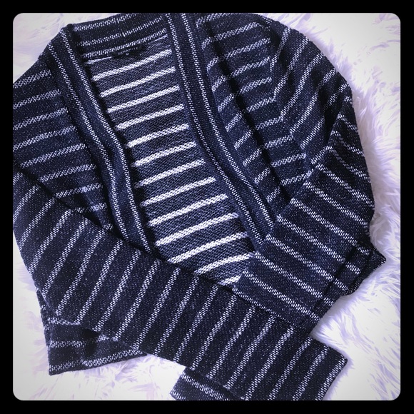 3 for $40 Navy/white stripe cardigan - Picture 1 of 3